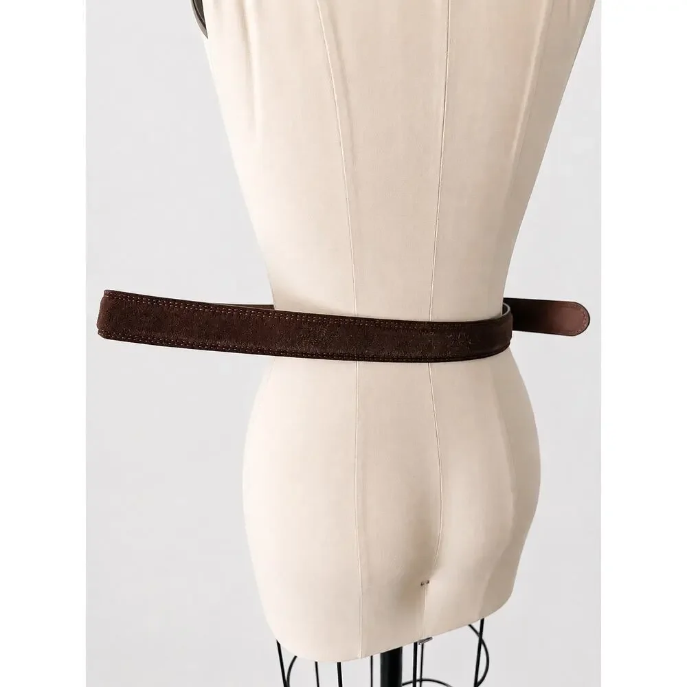Fullerton Brown Full Grain Leather Suede Belt 351000 39-42 Waist